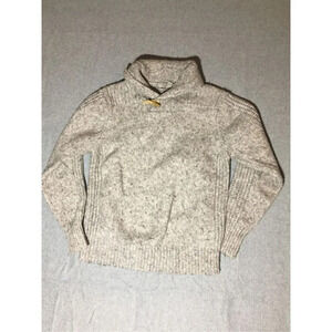 Womens Schmitt Bros Sweater Size Small Grey White Winter Warm Collared Trendy